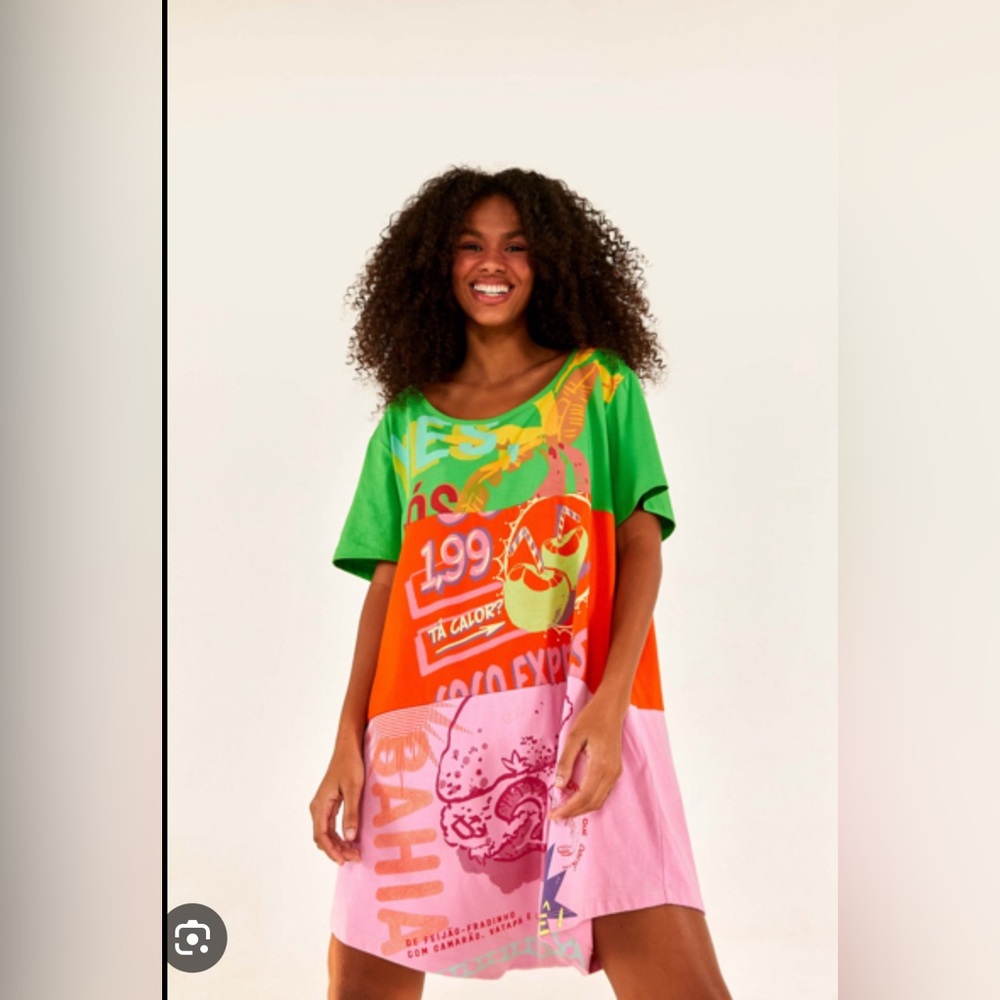 Brand new Farm Rio-Mixed Graphic Romper